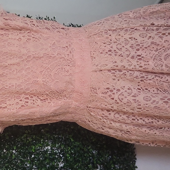 ASOS Backless Lace Dress in Blush - Picture 6 of 9